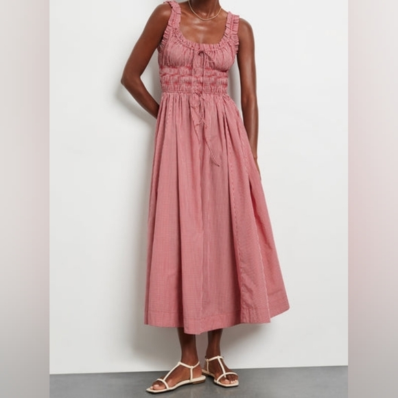 Doen Dresses & Skirts - Doen Emmaretta in cerise paris gingham, large